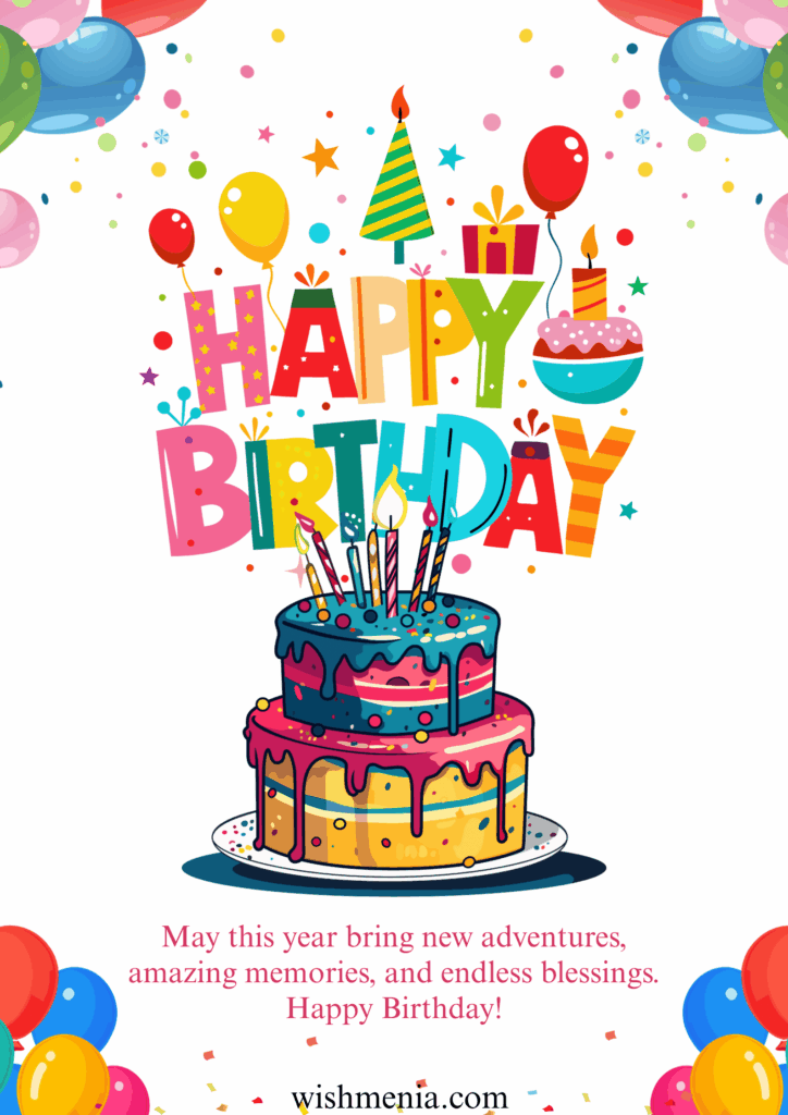 Cake and flowers with birthday wishes for Chachi in English message