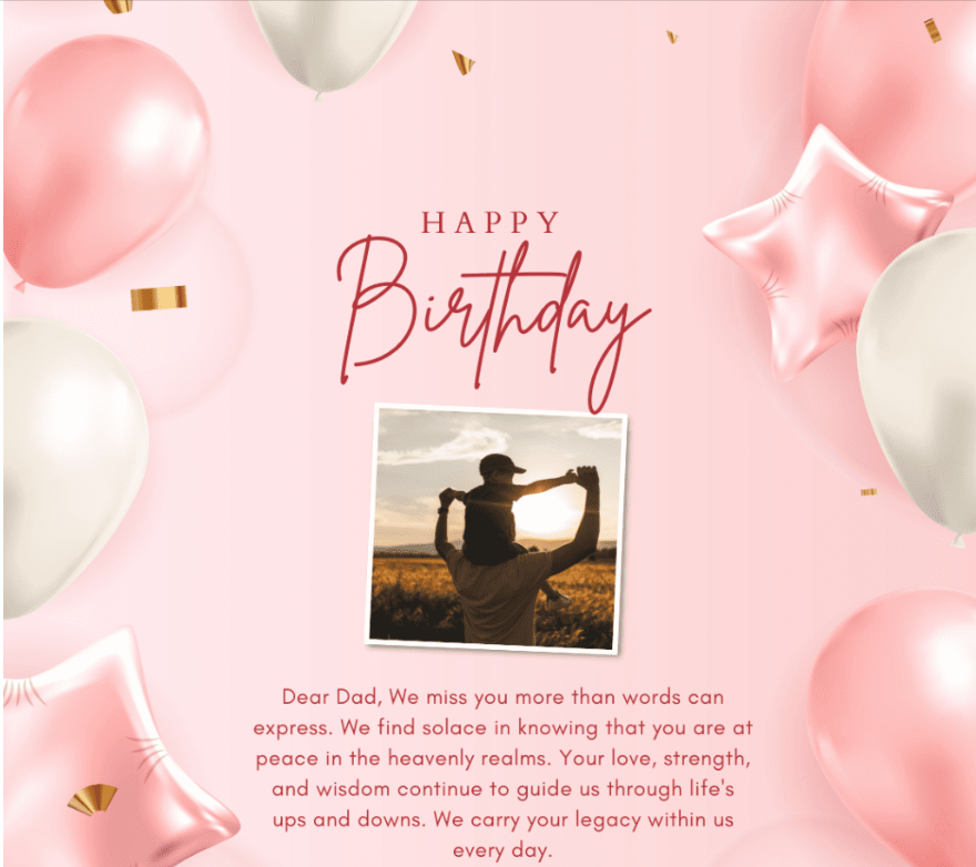 Birthday Wishes to Heavenly Dad